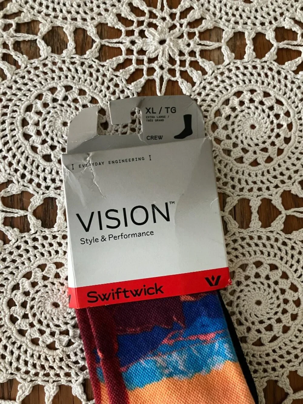 New Adult Sz. XL Crews Socks – Vision Swiftwick Arches National Park Design